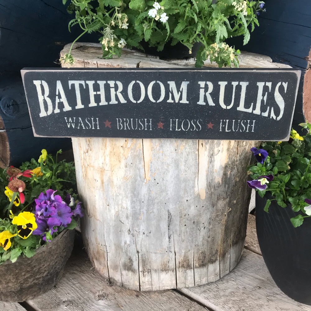 Bathroom Rules Sign